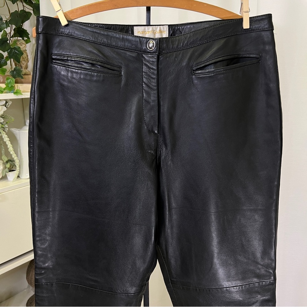 Vintage 80s Margaret Godfriey Black Leather Pants